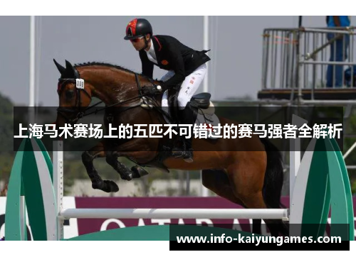 上海马术赛场上的五匹不可错过的赛马强者全解析