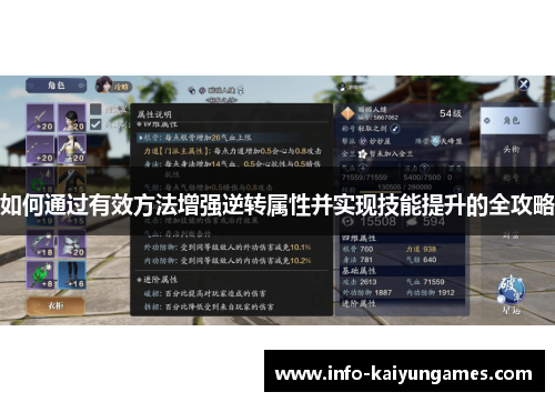如何通过有效方法增强逆转属性并实现技能提升的全攻略