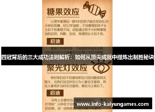 四冠背后的三大成功法则解析：如何从顶尖成就中提炼出制胜秘诀