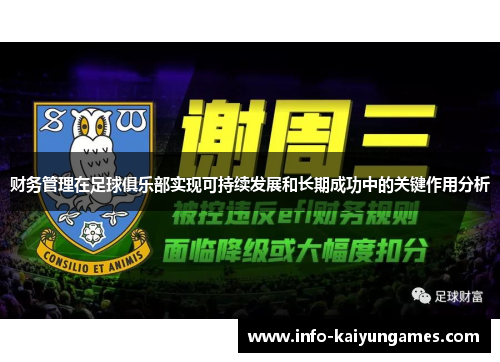 财务管理在足球俱乐部实现可持续发展和长期成功中的关键作用分析 财务管理在足球俱乐部实现可持续发展和长期成功中的关键作用分析